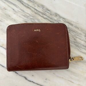A.P.C. Brown Leather Wallet